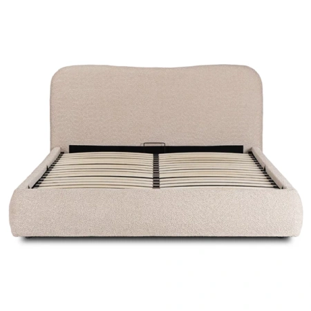 Łóżko 160x200 BRISTOL Beżowe Z Pojemnikiem