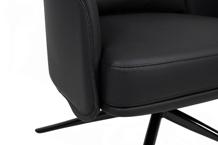 Fotel VICTOR czarny - PU, metal