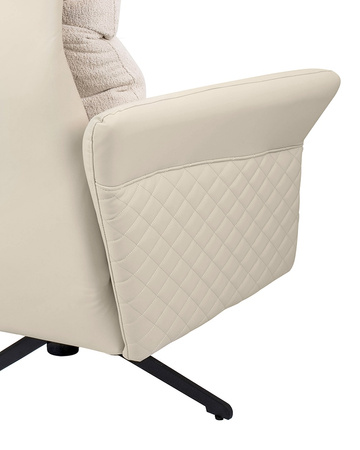 Fotel obrotowy RELAX beżowy - skóra PU,   stal