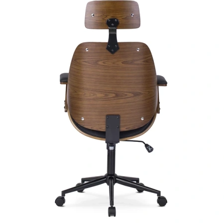 Fotel FABIAN Ekoskóra Orzech/Czarny