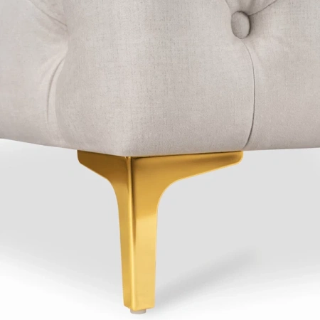 Sofa SORRENTO 2S Dwuosobowa Kremowa Welurowa