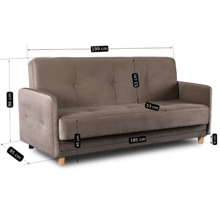 Zestaw 2x Sofa CUBA Beżowa