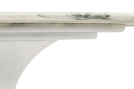 Stół TULIP ELLIPSE MARBLE ARABESCATO 200  biały - marmur, metal