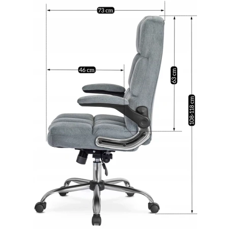 Fotel Obrotowy LONDON Szary