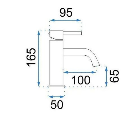 BATERIA UMYWALKOWA LUNGO GRIP MIEDŹ SZCZOT NISKA
