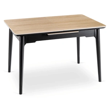 Stół Ceramiczny SAMER 120-160 cm Dąb/Czarny