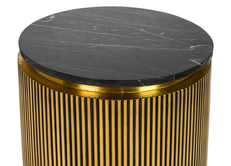 RICHMOND stolik IRONVILLE 50 cm -         marmur, metal, MDF, sklejka brzozowa