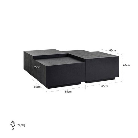 RICHMOND stolik kawowy TETRAD - zestaw