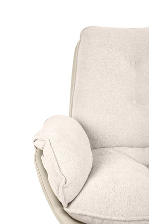 Fotel obrotowy CARINO beżowy - PU, stal