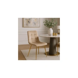 Krzesło YORK Kremowe Welurowe