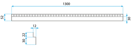 LISTWA CZOŁOWA ZŁOTA 120 cm