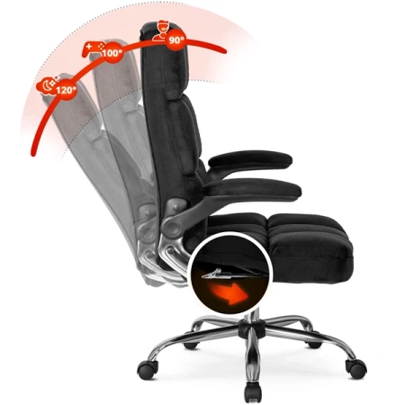 Fotel Obrotowy LONDON Czarny