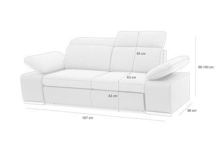 Sofa CONTINENTAL - II grupa tkanin