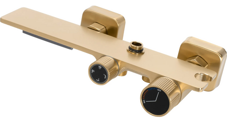 ZESTAW NATRYSKOWY HELIX ZŁOTY SZCZOTKOWANY