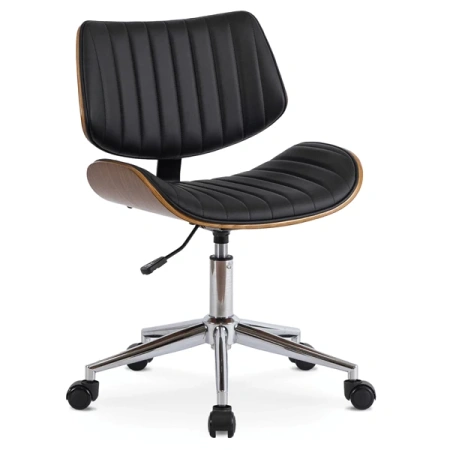 Fotel Obrotowy TEKSAS Czarny Ekoskóra