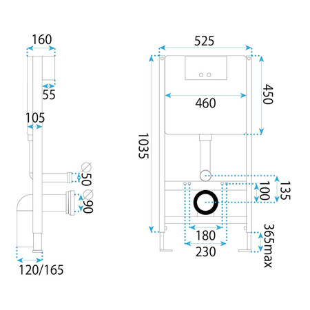 STELAŻ PODTYNKOWY WC K011A-Q