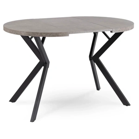 Stół DORIAN 80-160 cm Beton/Czarny