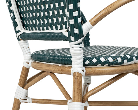 Krzesło ogrodowe CAFE MIRAMAR turkus /    morski rattan