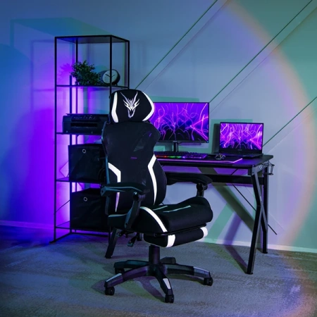 Fotel Obrotowy MAXIMO Czarny/biały