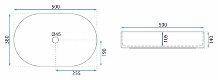 UMYWALKA NADIA 50 BLACK STONE - NABLATOWA