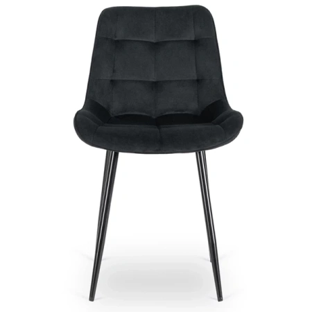 Krzesło CHRIS Czarne Welurowe