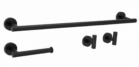 KOMPLET WIESZAKÓW ŁAZIENKOWYCH ARI BLACK