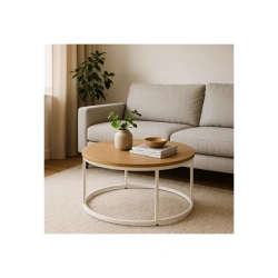 Stolik ANN MAX Dąb/Biały