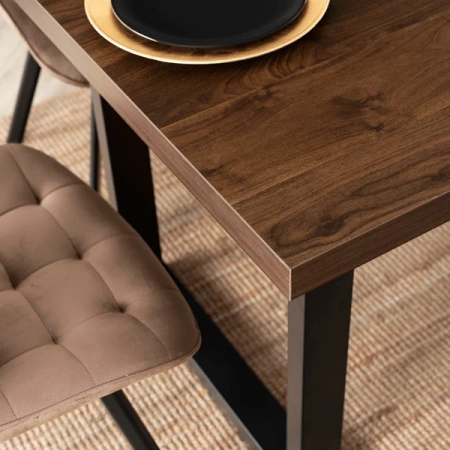 Stół TOMAS 130-230 cm Orzech/Czarny