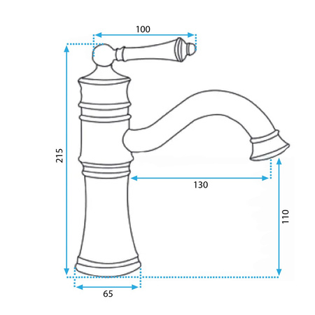 BATERIA UMYWALKOWA VINTAGE CZARNA PRZECIERAN NISKA