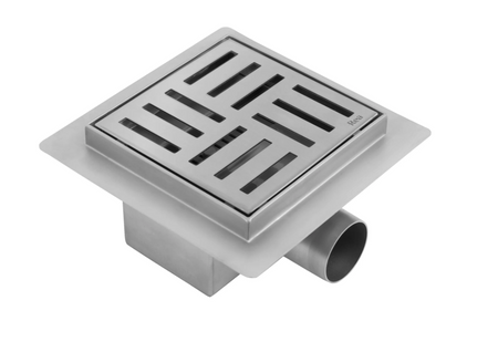 ODPŁYW CROSS 120x120 SZCZOTKOWANY