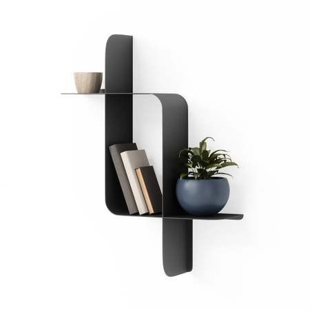 UMBRA zestaw 2 półek ściennych MONTAGE    czarny