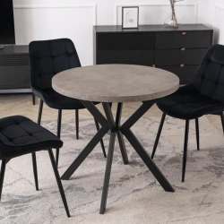 Stół DORIAN 80-160 cm Beton/Czarny