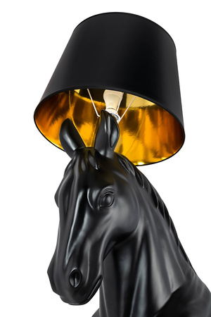 MOOSEE lampa podłogowa KOŃ HORSE STAND    M czarna - włókno szklane