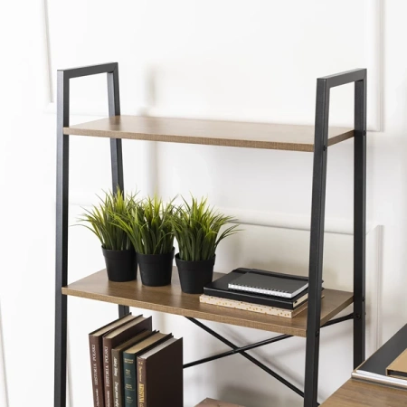 Regał GIA Orzech/Czarny