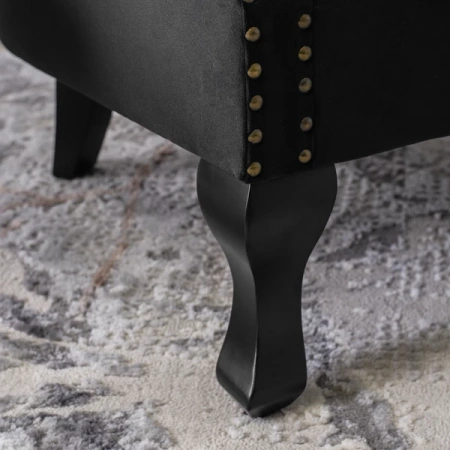 Fotel MALLO Czarny Welurowy