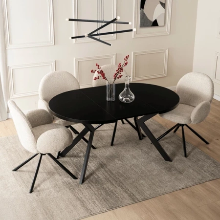 Stół LUKAS 100-250 cm Czarny