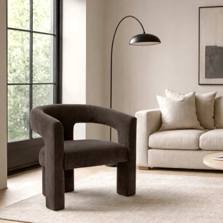 Fotel LILLE Brązowy