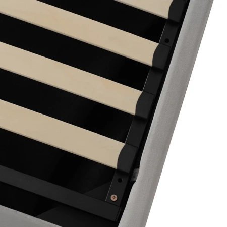 Łóżko 180x200 MARSYLIA Welurowe Szare Z Pojemnikiem