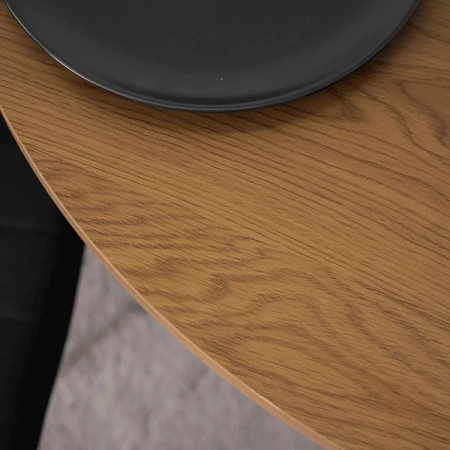 Stół LAUREN 80 cm Dąb Złoty/Czarny