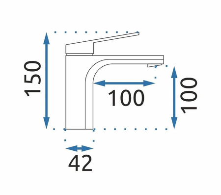 BATERIA UMYWALKOWA MARCO ZŁOTA SZCZOTKOWANA NISKA