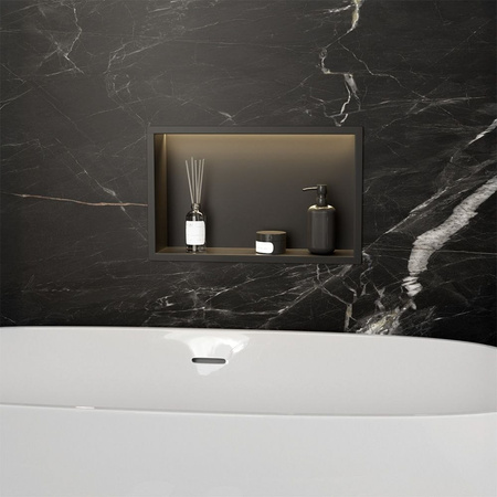 PÓŁKA WNĘKOWA LED 30x45x10 cm BLACK