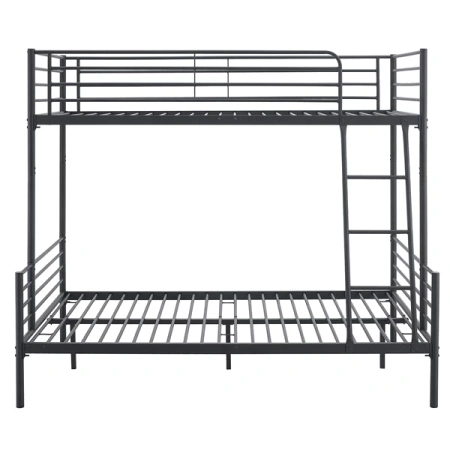 Łóżko Piętrowe Młodzieżowe 90x200 cm TRES Czarne 2w1