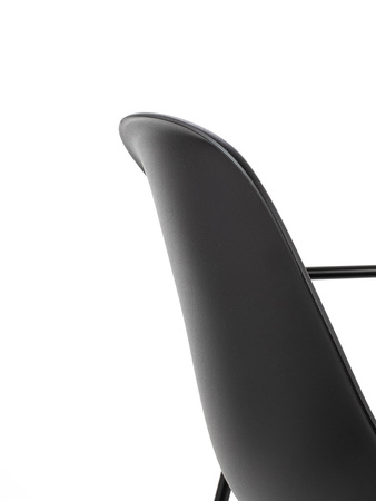 Krzesło RESOL ARM czarne - polipropylen,  metal