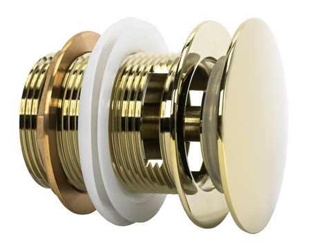 KOREK DO WANNY Z PRZELEWEM ZŁOTY 6cm