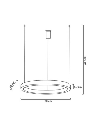 Lampa wisząca RING 60 srebrna - LED, stal polerowana