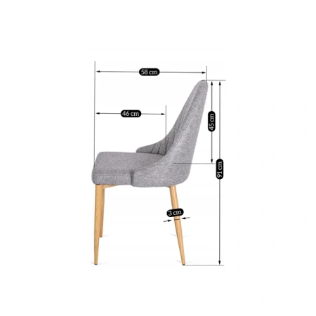 Krzesło TORINO Szare