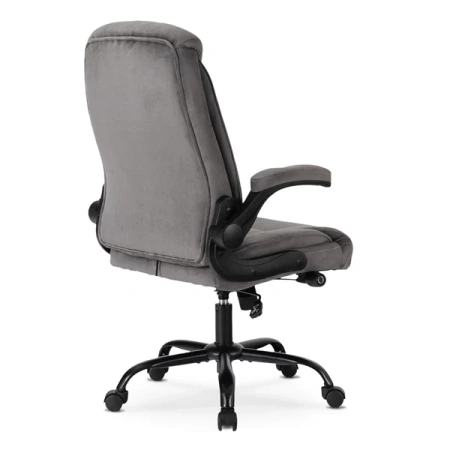 Fotel Obrotowy COMFORT Szary Welurowy