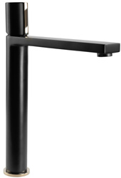 BATERIA UMYWALKOWA ICON CZARNA/ZŁOTA WYSOKA