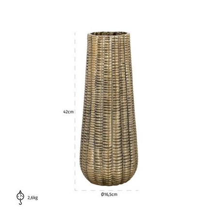 RICHMOND wazon LORAN L szczotkowane       złoto