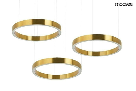 MOOSEE lampa wisząca RING 40 + 40 + 40    złota na jednej podsufitce
